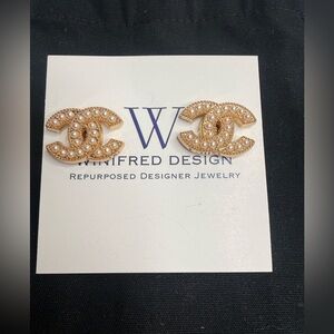 NWT Winifred Design CC Gold Tone & Faux Pearl Earrings